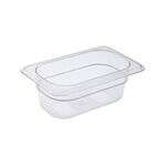 C.A.C. PCFP-N2, 2.5-inch Deep 1/9 Size Clear Polycarbonate Food Pan