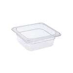 C.A.C. PCFP-S2, 2.5-inch Deep 1/6 Size Clear Polycarbonate Food Pan