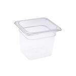 C.A.C. PCFP-S6, 6-inch Deep 1/6 Size Clear Polycarbonate Food Pan