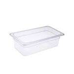 PCFP-T4, 4-inch Deep 1/3 Size Clear Polycarbonate Food Pan