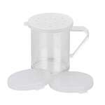 C.A.C. PDRG-10C3, 10 Oz Clear Polycarbonate Dredge Set w/ Lid, 3PC