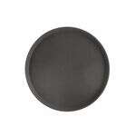 C.A.C. PDTR-16BK, 16-inch Super Plastic Black Round Serving Tray