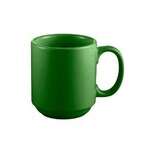 C.A.C. PRM-12-G, 12 Oz 3.25-Inch Stoneware Green Prime Straight Stacking Mug, 3 DZ/CS