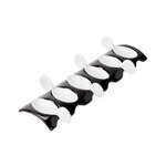 C.A.C. PT-RT13, 12.5-Inch Porcelain Black Rectangular Tray with 6 4-Inch Tasting Spoons, 12-Set/CS