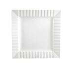 C.A.C. QE-16, 10.25-Inch Porcelain Square Plate with Striped Rim, DZ