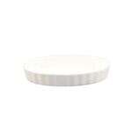 C.A.C. QSV-8, 12.5 Oz 8-Inch Porcelain Fluted Oval Dish, 2 DZ/CS