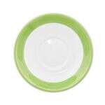 C.A.C. R-2-G, 6-Inch Stoneware Green Saucer for R-1-G Cup, 3 DZ/CS