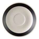 C.A.C. R-36-BLK, 4.5-Inch Stoneware Saucer for R-35-BLK Cup, 3 DZ/CS
