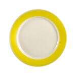 C.A.C. R-7-Y, 7.25-Inch Stoneware Yellow Plate with Rolled Edge, 3 DZ/CS