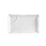 C.A.C. RCN-RT12, 12-Inch Porcelain Rectangular Platter with Triangular Compartment, DZ