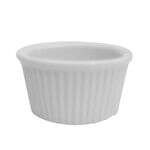 C.A.C. RKF-234, 2.75 Oz 2.75-Inch Porcelain White Fluted Ramekin, 4 DZ/CS