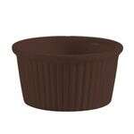 C.A.C. RKF-4-BWN, 4 Oz 3.12-Inch Stoneware Brown Fluted Ramekin, 4 DZ/CS