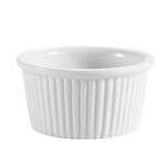 C.A.C. RKF-6, 6 Oz 3.5-Inch Porcelain White Fluted Ramekin, 3 DZ/CS