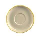 C.A.C. SC-2G, 6-Inch Stoneware Gold Band Saucer for SC-1G, 3 DZ/CS