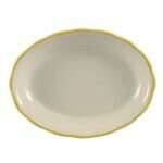 C.A.C. SC-40G, 7.5-Inch Stoneware Gold Band Oval Platter, 3 DZ/CS