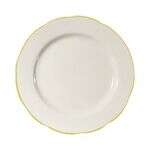 C.A.C. SC-6G, 6.37-Inch Stoneware Gold Band Dinner Plate, 3 DZ/CS