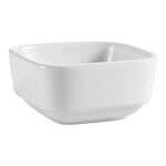 C.A.C. SHA-Q3, 4.5 Oz 3.5-Inch Porcelain Stacking Square Fruit Dish, 4 DZ/CS