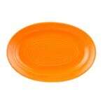 C.A.C. TG-34-TNG, 9.62-Inch Porcelain Tangerine Oval Platter, 2 DZ/CS