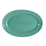 C.A.C. TG-51-G, 15.75-Inch Porcelain Green Oval Platter, DZ