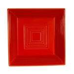 C.A.C. TG-B8-R, 42 Oz 8-Inch Porcelain Red Square Bowl, 2 DZ/CS
