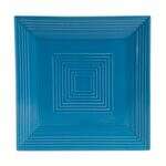 C.A.C. TG-SQ8-PCK, 8-Inch Porcelain Peacock Square Plate, 2 DZ/CS