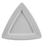 C.A.C. TRG-12, 11.5-Inch Porcelain White Triangular Deep Plate, DZ