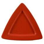 C.A.C. TRG-12-R, 11.5-Inch Porcelain Red Triangular Deep Plate, DZ