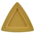 C.A.C. TRG-12-Y, 11.5-Inch Porcelain Yellow Triangular Deep Plate, DZ