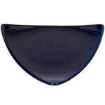 C.A.C. TRG-16-BLU, 10.5-Inch Porcelain Blue Triangular Flat Plate, DZ