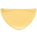 C.A.C. TRG-16-Y, 10.5-Inch Porcelain Yellow Triangular Flat Plate, DZ