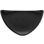 C.A.C. TRG-21-BLK, 11.5-Inch Porcelain Black Triangular Flat Plate, DZ