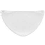 C.A.C. TRG-23, 12.5-Inch Porcelain White Triangular Flat Plate, DZ