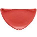 C.A.C. TRG-23-R, 12.5-Inch Porcelain Red Triangular Flat Plate, DZ