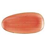 C.A.C. TUS-614-CRL, 13-Inch Porcelain Coral Dessert Platter, DZ