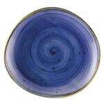 C.A.C. TUS-8-BLU, 8.25-inch Starry Night Blue Irregular Round Plate, 3 DZ/CS