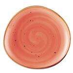 C.A.C. TUS-8-CRL, 8.25-inch Coral Irregular Round Plate, 3 DZ/CS