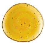 C.A.C. TUS-8-SFL, 8.25-inch Sunflower Irregular Round Plate, 3 DZ/CS