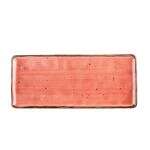 C.A.C. TUS-RT13-CRL, 12-Inch Porcelain Coral Rectangular Platter, DZ