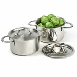 Clipper Mill 4-80555 Mirror FinishMini Bistro Pots with Lid 12OZ