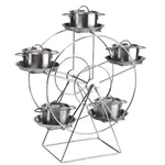 Clipper Mill 4-80999 Satin Finish Mini Bistro Pots with Lids