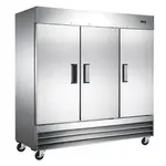 Coldline C-3RE 81-inch Triple Solid Door Reach-In Refrigerator