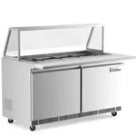 Coldline CBT60-SG, 60-Inch Refrigerated Salad Bar with Cutting Board and Sneeze Guard