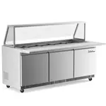 Coldline CBT72-SG, 72-Inch Refrigerated Salad Bar with Cutting Board and Sneeze Guard