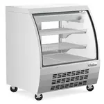 Coldline DC36-SS, 36-Inch Refrigerated Curved Glass Deli Meat Display Case, Stainless Steel