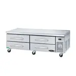 Kool-It KCB-96-4M 96-inch 4 Drawer Stainless Steel Refrigerated Chef Base