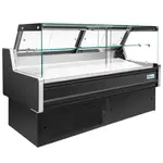 Coldline LDC98, 102-Inch Refrigerated Flat Straight Glass Meat Deli Case with Rear Storage