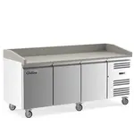 Coldline PDR-80, 80-Inch Refrigerated Pizza Prep with Marble Top