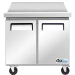 Coldline SMP36-T, 36-Inch Mega Top Refrigerated Sandwich Prep Table with Cutting Board and Food Pans