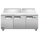 Coldline SP72T, 72-Inch Refrigerated Sandwich Prep Table with Cutting Board and Food Pans