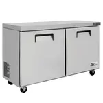 Coldline UCN-60R, 60-Inch Narrow Depth Undercounter Worktop Refrigerator